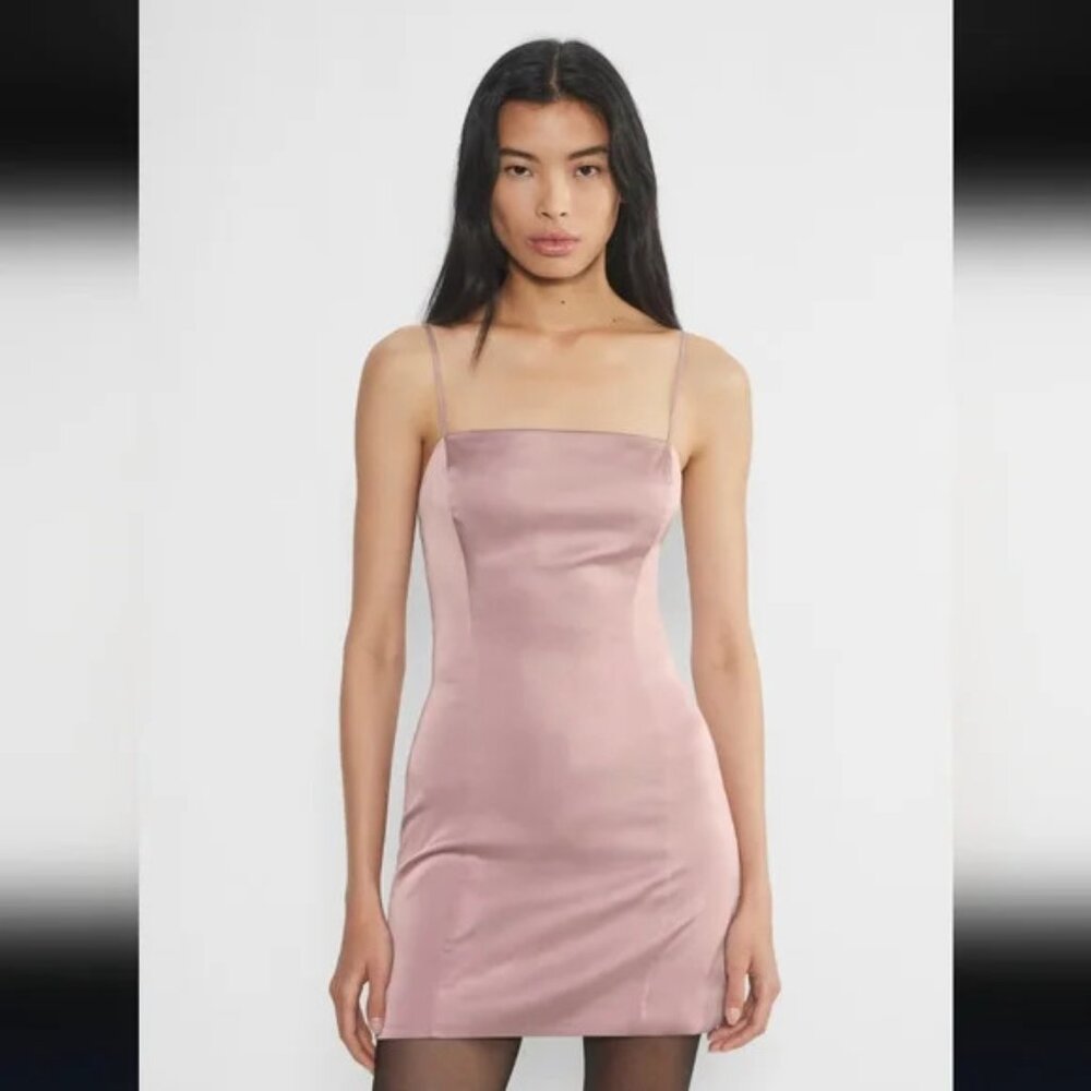 Aritzia Sunday Best Shimmer Satin Dress – Size 4
